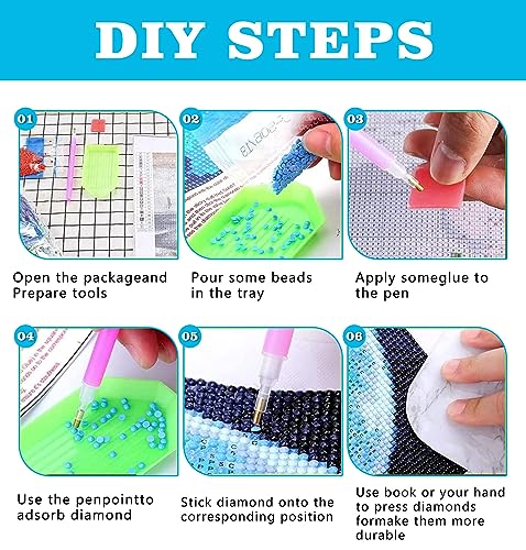 Meothan 5D Diamond Painting Kits for Adults: Full Drill Gem Art ...